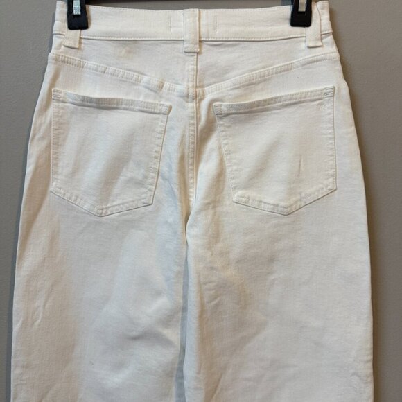 Madewell The Perfect Vintage Wide Leg Crop Jean Women's 25 White Denim Chic NWT - Picture 11 of 14